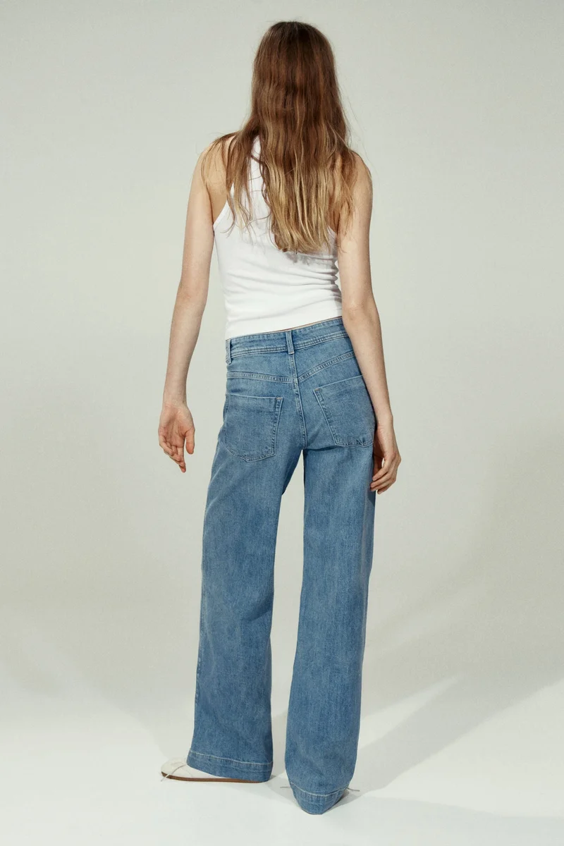 H&M  Wide High Jeans for Women | Best Price UAE